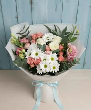 Букет цветов из:  Розы, Лизиантусы и Хризантемы в Гелдагане