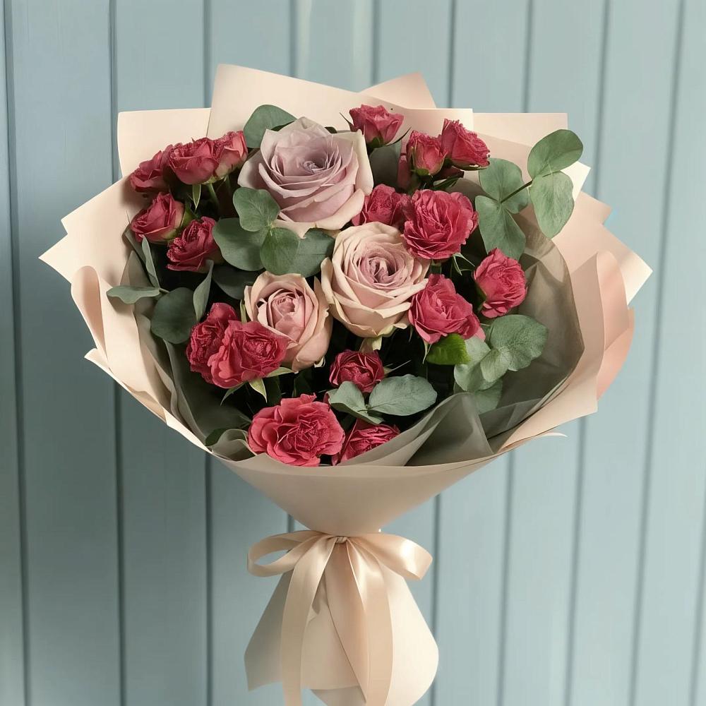 Букет цветов из: Гвоздики и Розы в Гелдагане