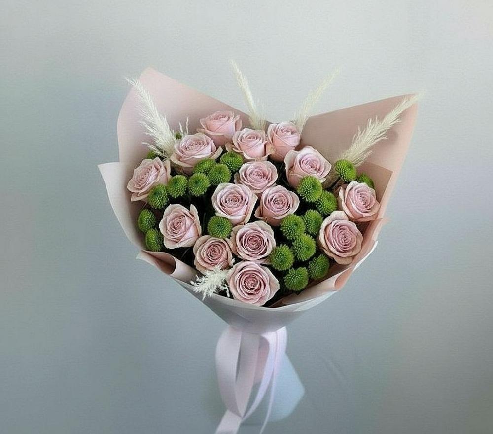 Букет цветов из: Розы и Хризантемы в Гелдагане