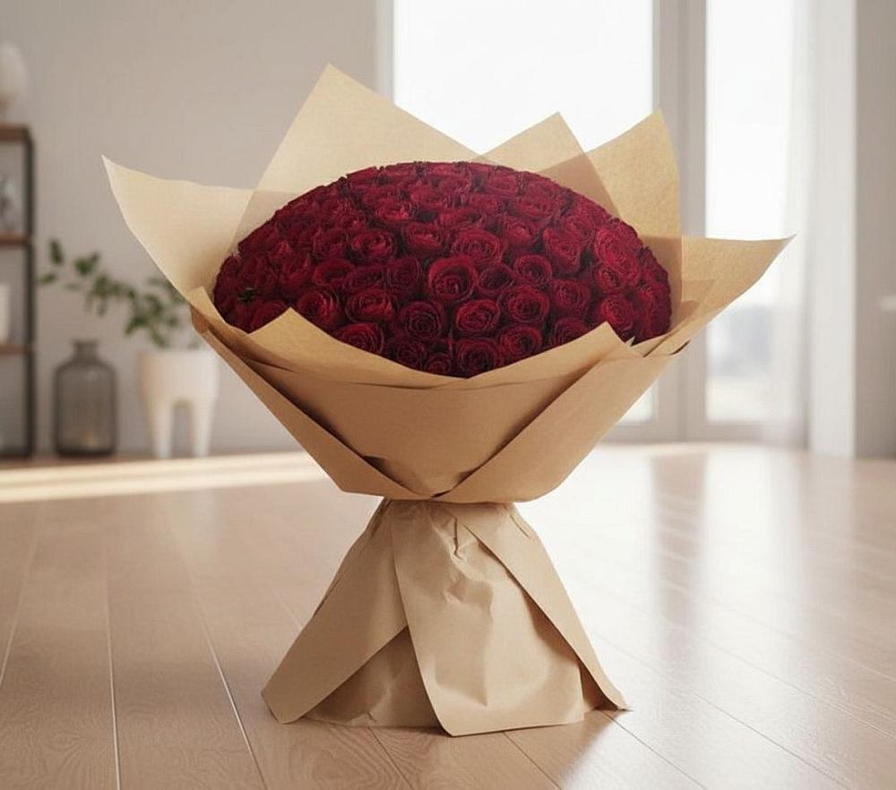 Букет 101 Красная роза в Гелдагане