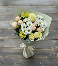 Букет цветов из:  Альстромерии, Розы и Хризантемы в Гелдагане