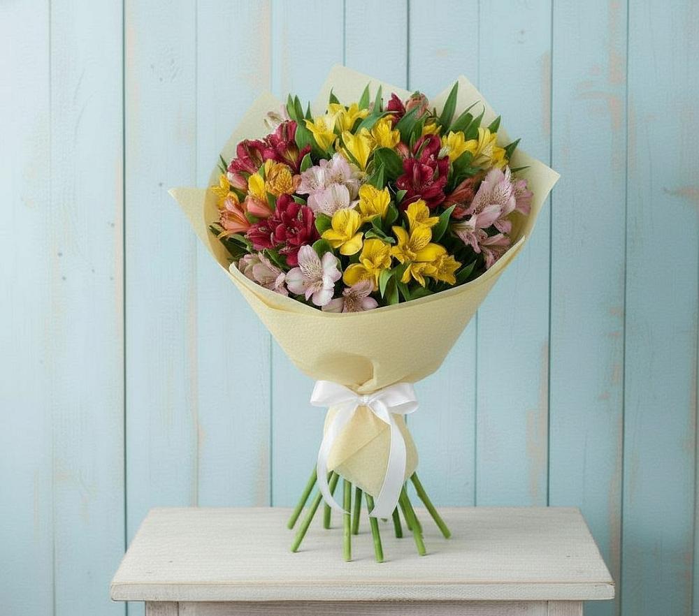 Букет цветов из: Альстромерии в Гелдагане