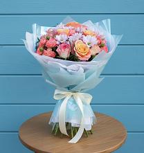 Букет цветов из:  Хризантемы и Розы в Гелдагане