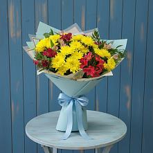 Букет цветов из:  Альстромерии и Хризантемы #REPLACE_PRED# Гелдагане
