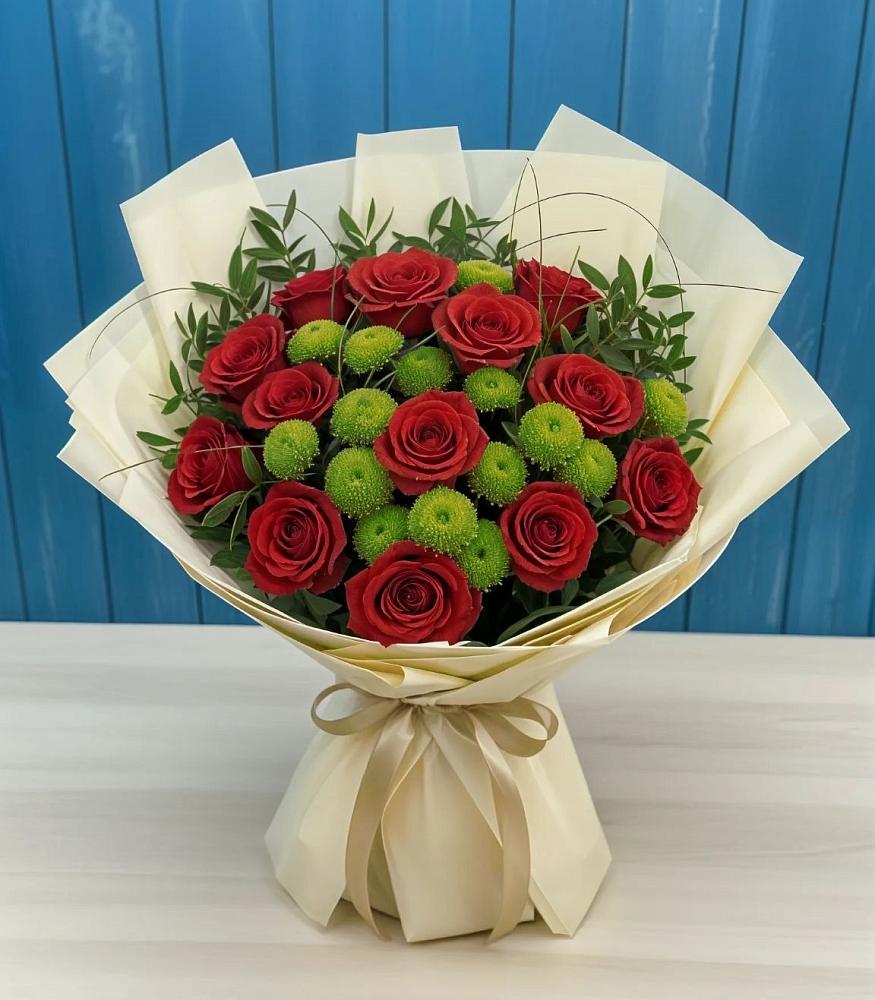 Букет цветов из: Розы и Хризантемы в Гелдагане