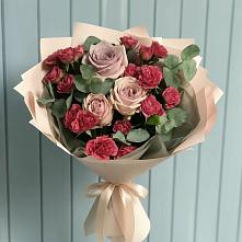 Букет цветов из:  Гвоздики и Розы в Гелдагане