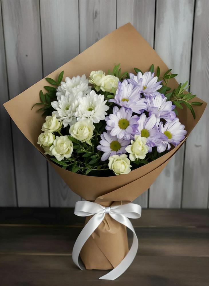 Букет цветов из: Хризантемы и Розы в Гелдагане