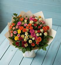 Букет Микс из разноцветных кустовых роз #REPLACE_PRED# Гелдагане